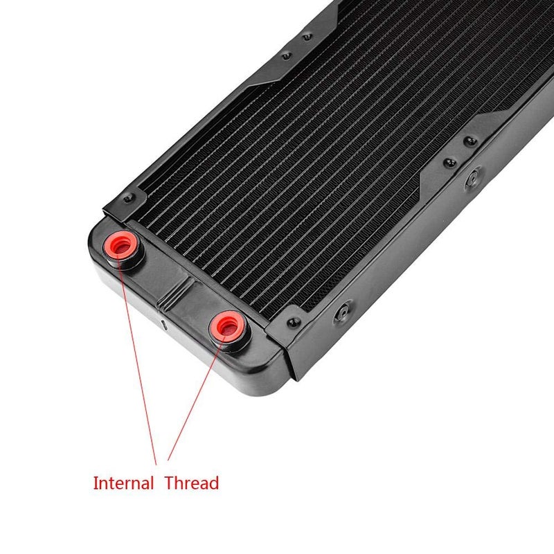 ZERONE 18 Pipe Aluminum PC Water Cooling Radiator 240mm for CPU LED Heatsink (Supports 2 x 120mm Fans) - Image 4